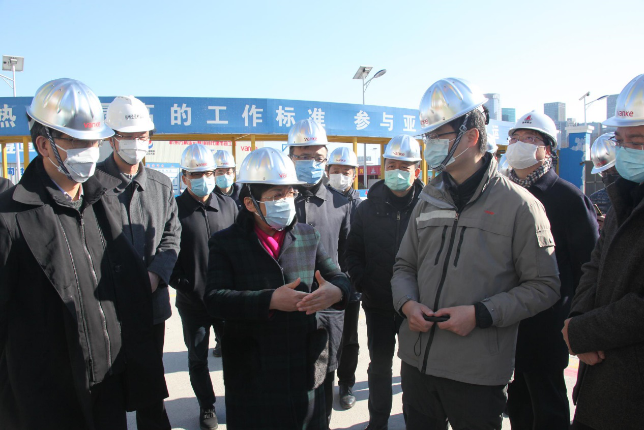 廣西壯族自治區(qū)黨委常委、宣傳部部長陳奕君（時任浙江省副省長）蒞臨耀廈承建的亞運會運動員村項目開展復工復產“三服務”活動